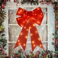 thumbnail image 1 of Hometravel 24-Inch LED Hanging Bow, Christmas Decoration with Lighting, Outdoor Festive Bow Ornament for Holiday Display, Seasonal Illumination, 1 of 9