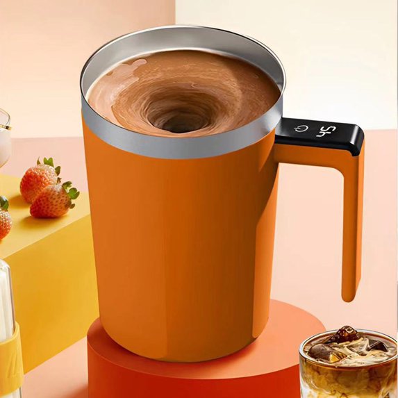 Hometravel 304 Stainless Steel Smart Mixing Cup, Automatic Temperature Control with Digital Display, Electric Milk Frother and Heater for Coffee, Beverage, Home Use