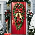 thumbnail image 1 of Hometravel 3D Christmas Door Cover, Festive Holiday Door Curtain, Seasonal Wall Decoration for Christmas Party and Home Celebration, 1 of 6