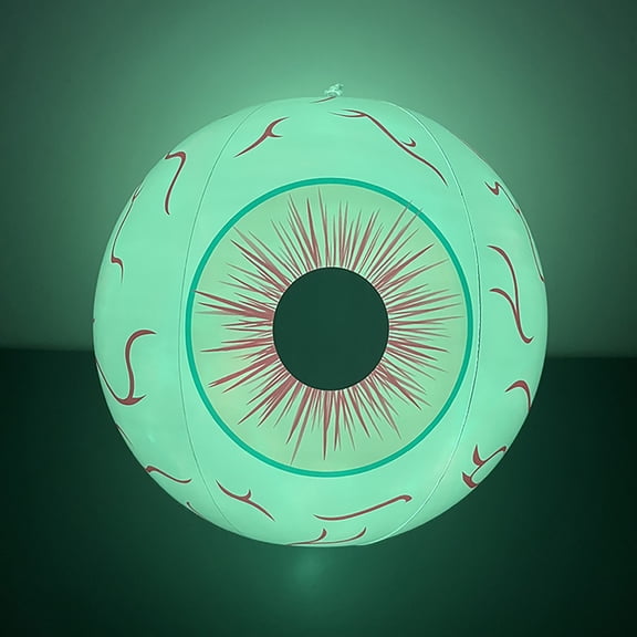Hometravel 40cm LED Inflatable Halloween Eyeball, Remote Control Color Changing Balloon, Giant Floating Eye Decoration for Outdoor Yard, Party