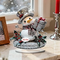 Hometravel Acrylic Christmas Table Decor, 2D Themed Holiday Ornaments for Desktop, Festive Office and Home Decoration Displays