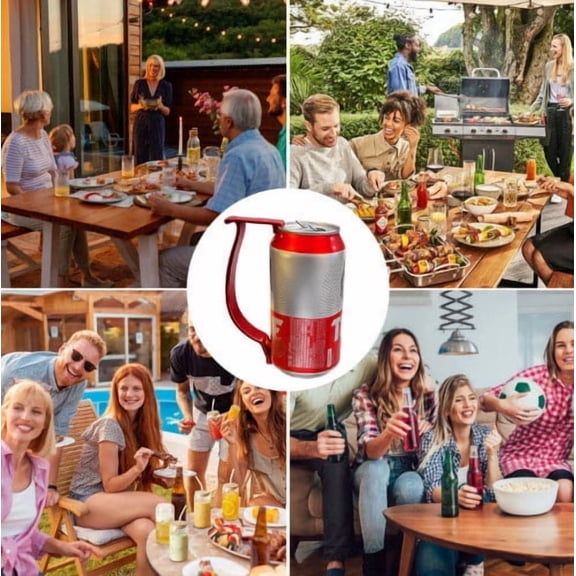 Hometravel Adjustable Beverage Cup Holder, Clip-On Grip for Cups, Bottles, and Mugs, Portable Drink Support for Desk, Car, and Outdoor Use to Prevent Spills