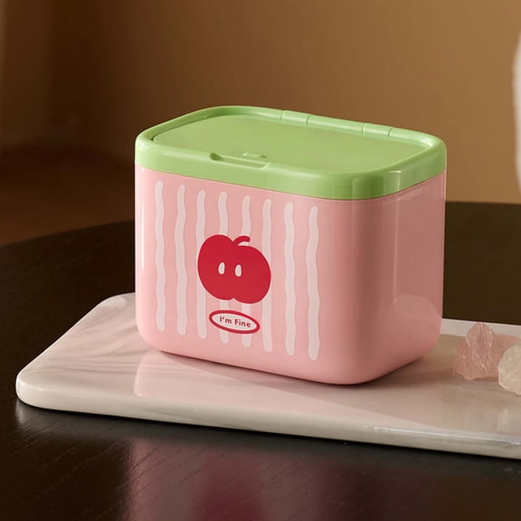 Hometravel Automatic Lifting Organizer, Wall Mount Desktop Storage Box with Partition, No Drill Cotton Swab Hair Accessory Holder