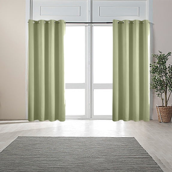 Hometravel Bedroom Curtain Panel Pair, 63 Inch Wide by 52 Inch Long Elegant Window Curtains, Light Filtering Overlay Drapes for Room, Home Decor Window Treatment Set