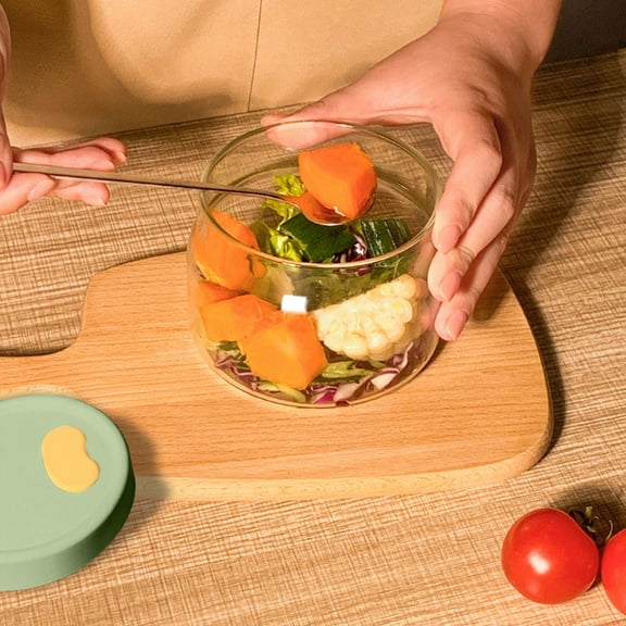 Hometravel Borosilicate Glass Food Container, Sealed Lid Microwave Safe Box, Food Grade Lunch Container for Fruit Bento and Meal Prep