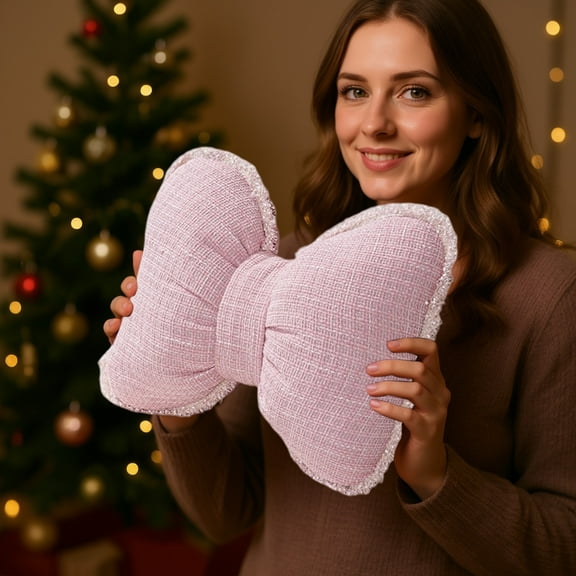 Hometravel Bowknot Sofa Cushions Collection, Living Room Decoration Back Pillows in Multiple Colors, Comfortable Support Accessories for Seating Areas and Interior Spaces