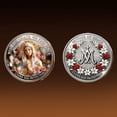 thumbnail image 1 of Hometravel Catholic Holy Coin, Resurrection of Christ Commemorative Metal Coin in Gold Tone, Religious Keepsake for Collection, Gift, and Spiritual Display, 1 of 2