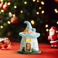 thumbnail image 1 of Hometravel Ceramic Christmas Village House, Magical Glowing Night Light Decor, Miniature Tabletop Christmas Scene with LED for Desktop, Shelf, Mantel, 1 of 6