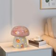 thumbnail image 1 of Hometravel Ceramic Mushroom with LED Light, Glowing Tabletop Holiday Decor, Whimsical Forest Themed Ornament for Home, Shelf, Seasonal Display, 1 of 6