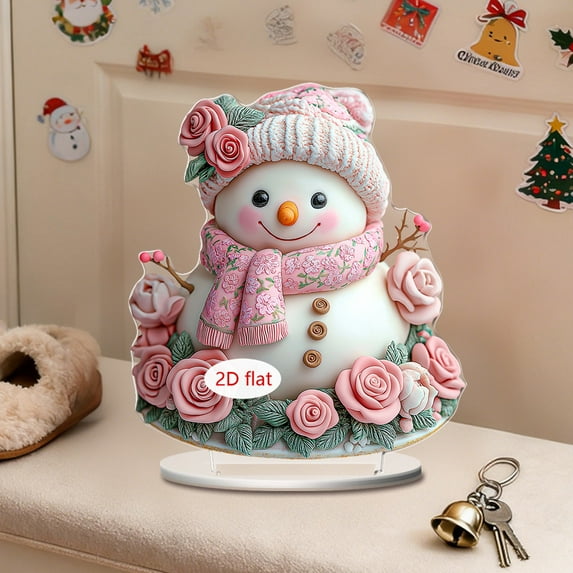 Hometravel Christmas 2D Ornament, Flat Holiday Decor Piece, Festive Display Item for Tabletop and Seasonal Arrangements