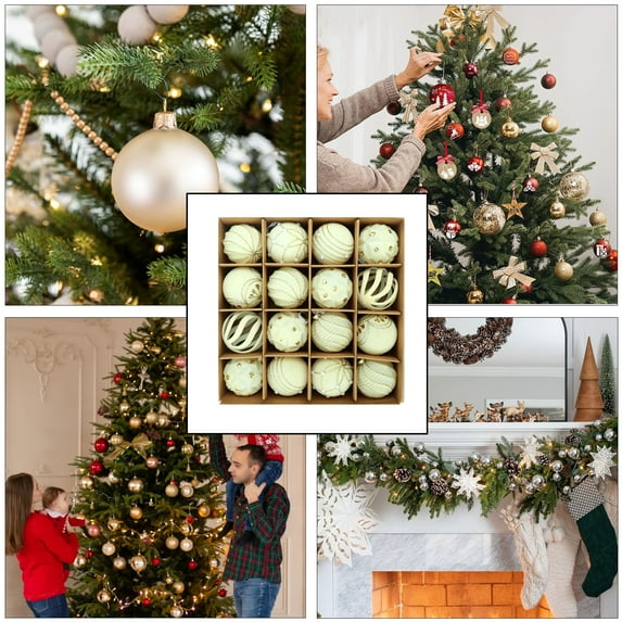 Hometravel Christmas Ball Ornaments, Holiday Tree Decoration Set, Colorful Hanging Spheres for Party and Display