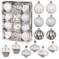 thumbnail image 1 of Hometravel Christmas Bauble Ornaments, Silver Finish Hanging Decorations, Festive Tree Decor for Holiday Party Display, 1 of 3