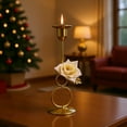 thumbnail image 1 of Hometravel Christmas Candle Holders, Traditional Metal Candlestick Decorations, Festive Table Centerpiece for Holiday Dining Display, 1 of 6