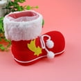 thumbnail image 1 of Hometravel Christmas Candy Storage Boots, Red Flocked Hanging Decorative Containers, Festive Pen Holders and Gift Boots for Holiday Decor and Organization, 1 of 6