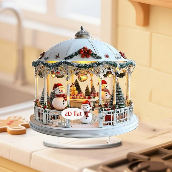 Hometravel Christmas Desktop Decorations, 2D Acrylic Holiday Themed Ornaments, Festive Tabletop Displays for Office and Home Decor