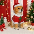 thumbnail image 1 of Hometravel Christmas Dog Figurines, Cute Corgi Bichon Labrador Decor with Santa Hats, Holiday Themed Animal Statues for Shelf, Desk, Festive Home Accent, 1 of 3