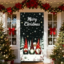 Hometravel Christmas Door Cover, Santa Claus Pattern Thematic Decoration for Holiday Entryway, Festival Party Door Decor for Indoor Seasonal Displays