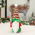 thumbnail image 1 of Hometravel Christmas Elf Doll Figurine, Striped Bell Hat Faceless Elf Ornament, Festive Character Decoration for Shelf, Tabletop, Holiday Display, 1 of 4