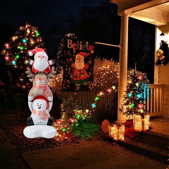 Hometravel Christmas Foil Balloons, 4D Standing Character Designs, Party Decoration for Holiday and Birthday Events