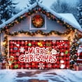 thumbnail image 1 of Hometravel Christmas Garage Door Banner, Large Holiday Yard Door Cover Design, Merry Christmas Porch Backdrop for Outdoor Party, 1 of 6