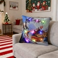 thumbnail image 1 of Hometravel Christmas Lighted Throw Pillows, Two Mode LED Effects with Flash Option, Printed Fabric Cushion Covers with Battery Powered Lights, 1 of 6