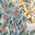 thumbnail image 1 of Hometravel Christmas Pinecone Ornaments Set, 6pc Plastic Painted Cone Decor, Natural Style Tree Pendants for Holiday Christmas Tree Decoration, 1 of 6