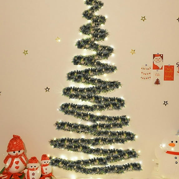 Hometravel Christmas Pull Flower Ribbon, 3 Meter Decorative Strip for Tree Pendant, Hanging Ornament for Window Display, Festive Decoration Accent