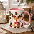 thumbnail image 1 of Hometravel Christmas Reindeer Ceramic Coffee Mug, Milk Cup with Flat Design, Holiday Drinkware for Home Kitchen and Christmas Gift, 1 of 7