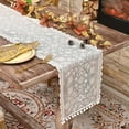 thumbnail image 1 of Hometravel Christmas Table Runner, Lace Embroidered Holiday Table Decor, Festive Dining Table Covering for Seasonal Home Celebration, 1 of 8