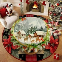 Hometravel Christmas Tablecloth, Santa Claus Themed Holiday Dining Decor, Festive Mood Setting Table Cover for Party, Family Gathering