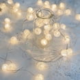thumbnail image 1 of Hometravel Christmas Tree Light String, 2m 20 LED Warm White Crystal Ball Wire Lights, Festive Decorative Lighting for Indoor Holiday Display, 1 of 6