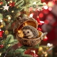 thumbnail image 1 of Hometravel Christmas Tree Pendant, Forest Animals Acrylic Ornament for Holiday Decor, Cute Elk Bear Hedgehog Hanging Decoration for Xmas Tree, 1 of 5