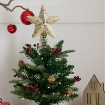 Hometravel Christmas Tree Topper Star, Five-Point Star Tree Top Decoration, Shining Holiday Party Decor for Home Christmas Tree