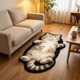 thumbnail image 1 of Hometravel Cute Kitten-Shaped Floor Mat, Washable Plush Area Rug 16x47 Inch, Non-Slip Soft Carpet for Bedroom, Living Room, Entryway, 1 of 9