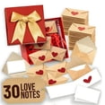 thumbnail image 1 of Hometravel DIY Love Notes Box, Mini Blank Cards and Envelopes Set for Writing Messages, Valentine's Day Stationery Kit with Heart Stickers and Decorative Packaging, 1 of 3