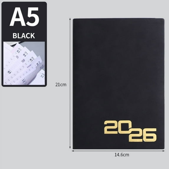 Hometravel Daily Planner Notebook, 365 Day Organization Journal, Productivity Scheduling Book for Personal and Professional Use