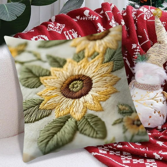 Hometravel Decorative Pillow Covers, Embroidery Style Throw Pillow Cases, Soft Home Accent Pieces for Sofa and Living Room