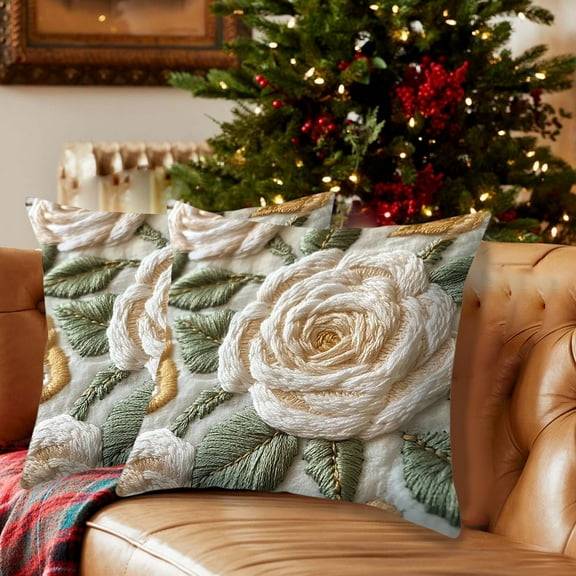 Hometravel Decorative Pillow Covers, Embroidery Style Throw Pillow Cases, Soft Home Accent Pieces for Sofa and Living Room