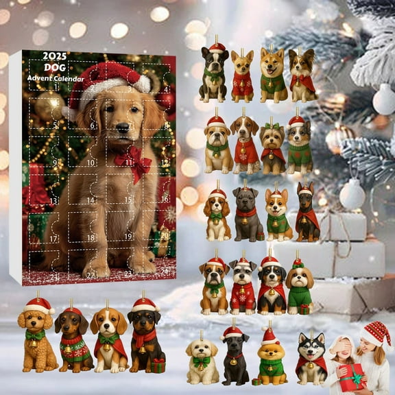 Hometravel Dog Lovers Christmas Advent Calendar, Countdown to Christmas with Daily Canine Themed Surprises, Holiday Tradition for Pet Owners, Family Fun