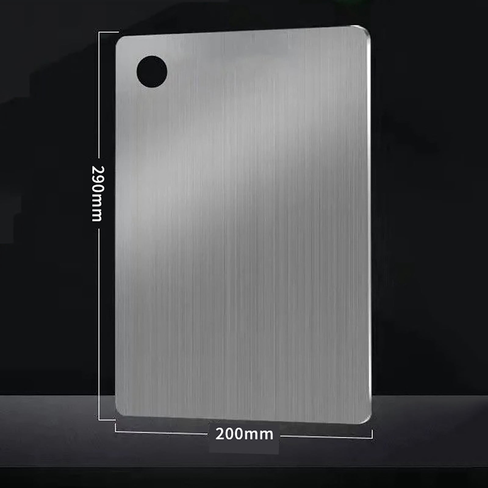Hometravel Double Sided Stainless Steel Cutting Board, 1mm Thick Chopping Mat with Hanging Hole, Kitchen Prep Surface for Meat, Vegetables, Fruit