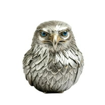 Hometravel Eagle Ornament Decor, Resin Eagle Sculpture with Detailed Feathers, Majestic Bird Figurine for Office, Bookshelf, Mantle, Home and Office Decoration