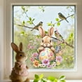 thumbnail image 1 of Hometravel Easter Bunny Egg Butterfly Window Clings, Removable Electrostatic Stickers for Holiday Decor, Festive Spring Window Decals for Glass, Colorful Cling Film for Home and Party, 1 of 6