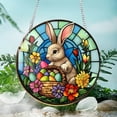 thumbnail image 1 of Hometravel Easter Decorative Door Hanger, Bunny and Lamb Shape Ornament with Colorful Pendant, Spring Porch Decoration for Holiday, Front Door, Wall Decor, 1 of 6