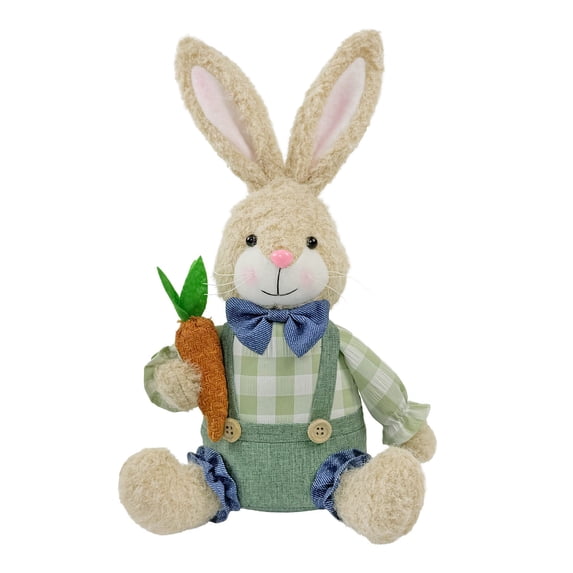 Hometravel Easter Gnome Doll Decoration, Sitting Figure Holding Radish Ornament, Cute Home and Party Decor for Table, Shelf, and Spring Holiday Festive Display