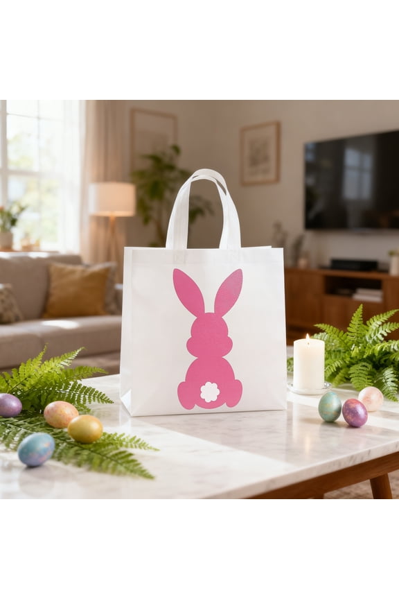 Easter Holiday Gift Packaging Bags, Non Woven Fabric Tote Bags for Party Favors, Reusable Shopping Bags for Gifts and Treats, Festive Carry Bags for Egg Hunt and Celebration