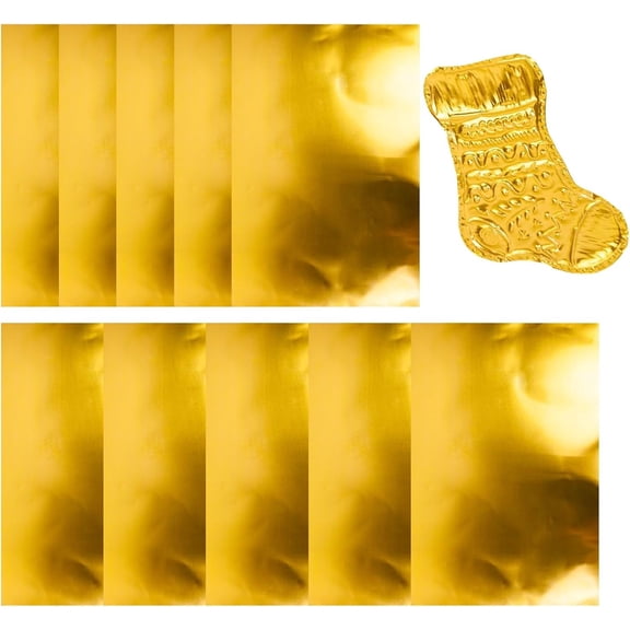 Hometravel Embossed Aluminum Sheets, Heavy Duty Gold Foil Metal Sheets for Crafting, Relief Art Foil for Christmas and Holiday Decor Projects