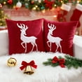 thumbnail image 1 of Hometravel Embroidered Christmas Pillow Cover, Holiday Themed Design for Sofa, Winter Decorative Case for Throw Pillow, Festive Home Textile, 1 of 6