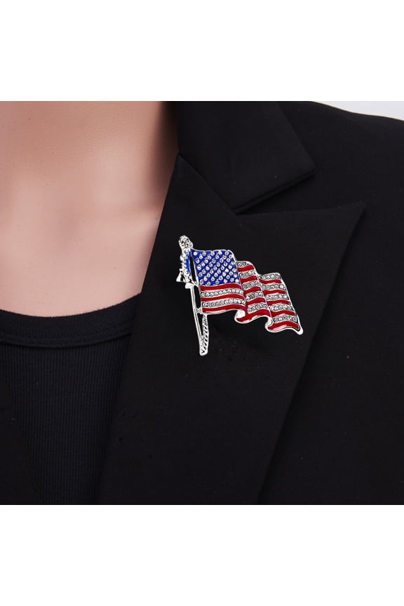 Ethnic Style Flag Brooch, Alloy Clothing Pin with Traditional Pattern, Decorative Accessory for Jacket, Scarf, Bag, Cultural Fashion Statement