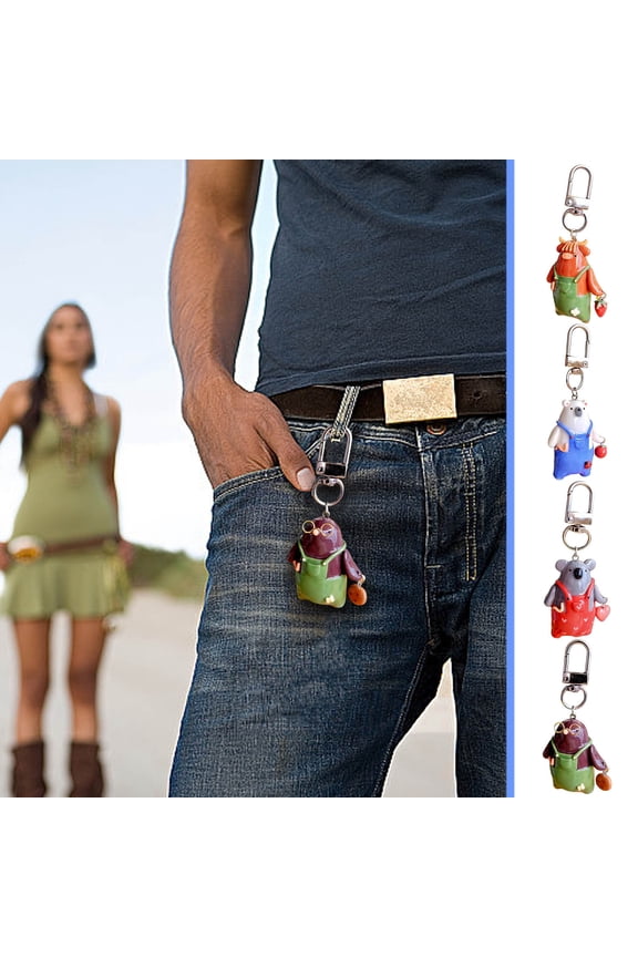 Exquisite Small Animal Keychain Pendant, Detailed Figurine Accessory for Keys, Bag, Purse, Gift for Loved Ones, Cute Decorative Charm, Durable Design