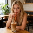 thumbnail image 1 of Hometravel Extendable Flexible Corrugated Straws, 8 Piece Set for Birthday Parties and Events, Reusable Drinking Straws for Smoothies, Beverages, Fun Party Supply, 1 of 6